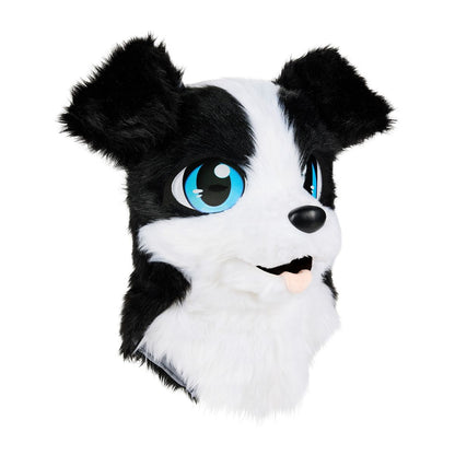 Dog Furry Mask BLACK AND WHITE