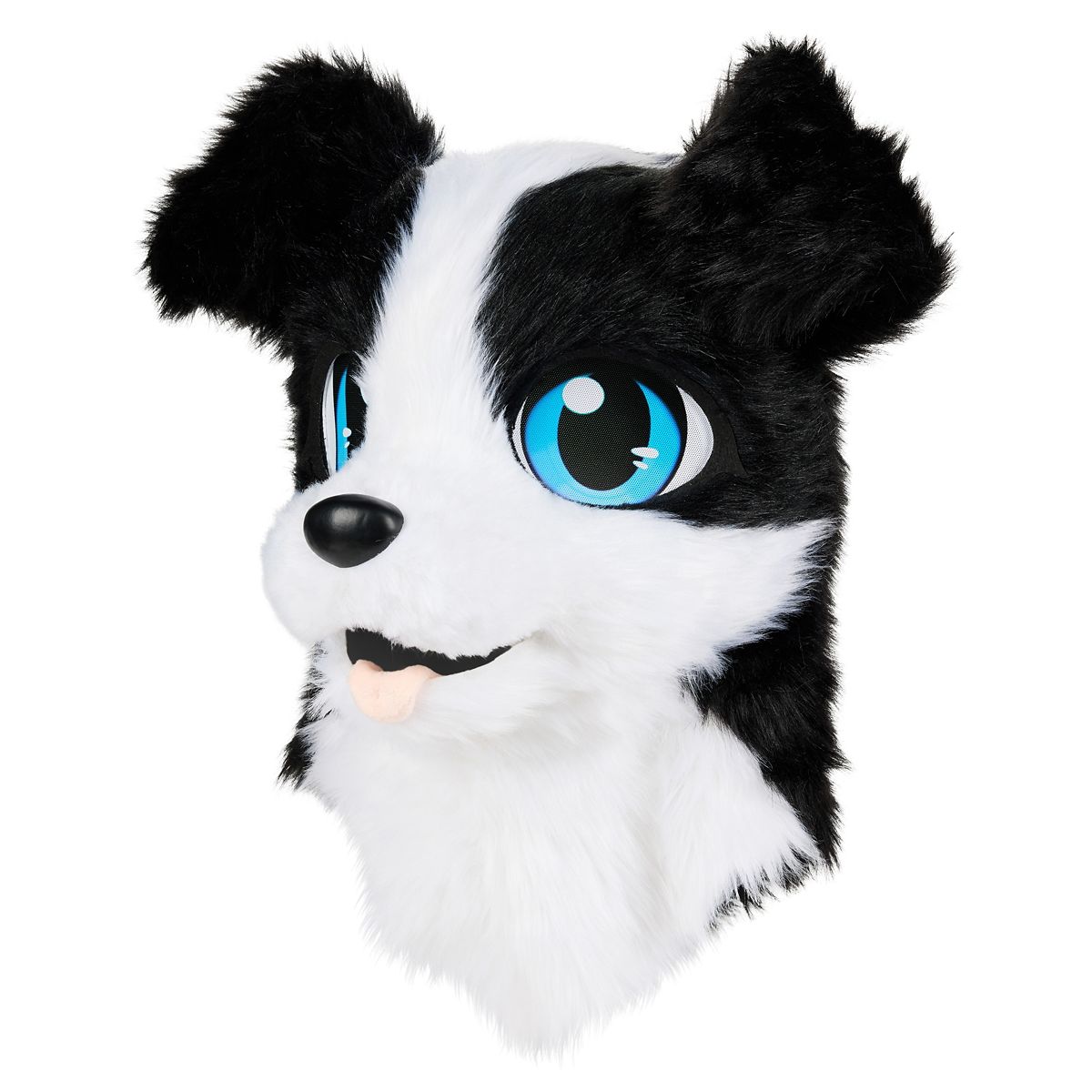 Dog Furry Mask BLACK AND WHITE