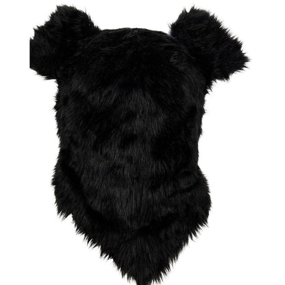 Dog Furry Mask BLACK AND WHITE