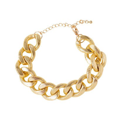 Pimp Textured Chain Link Bracelet GOLD