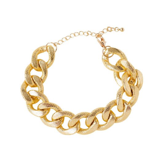 Pimp Textured Chain Link Bracelet GOLD