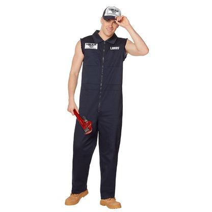 Adult Lube-N-Go Garage Mechanic Jumpsuit MULTI-COLOR