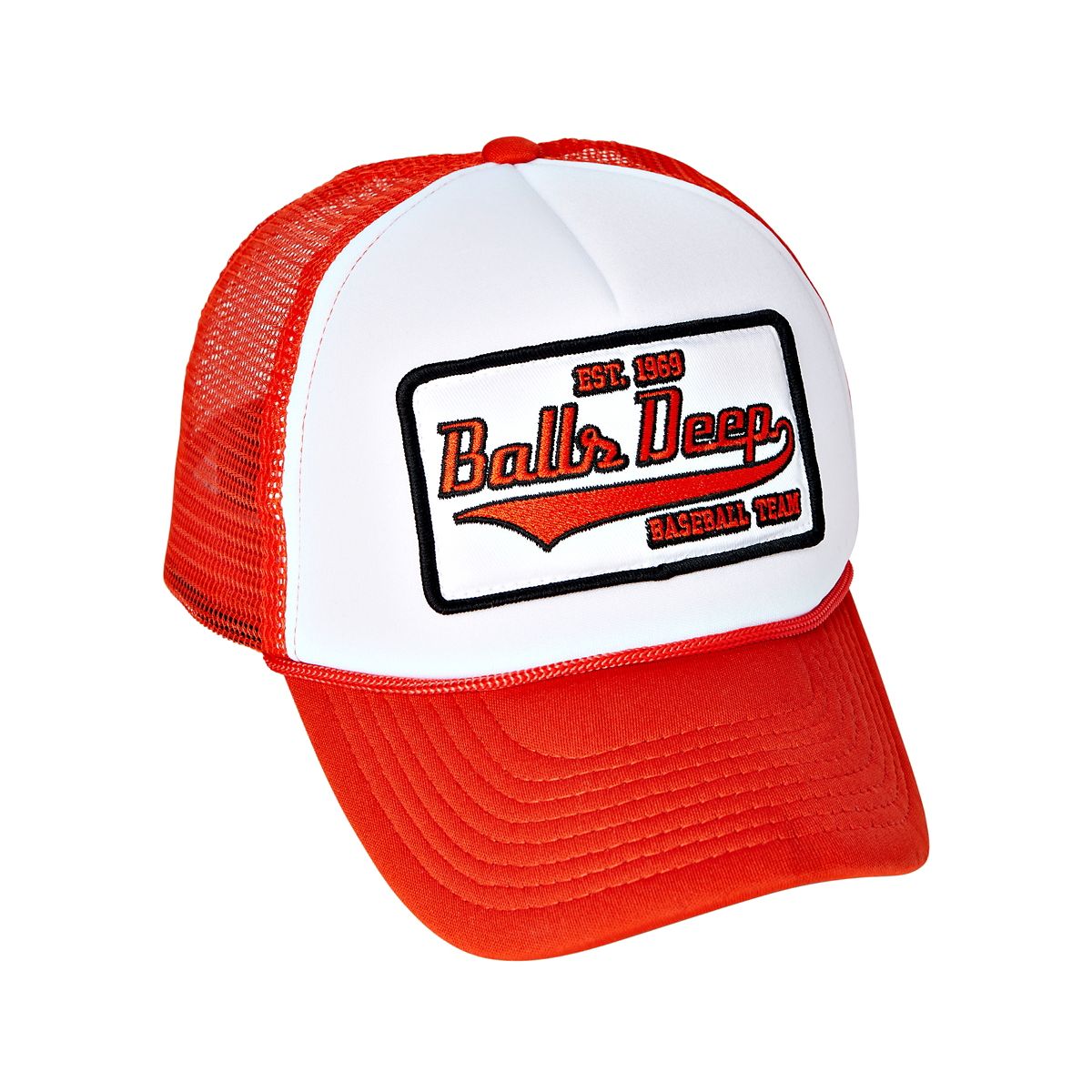 Balls Deep Redneck Trucker Hat RED