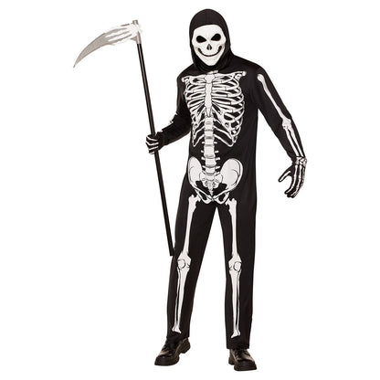 Adult Skeleton Jumpsuit BLACK AND WHITE