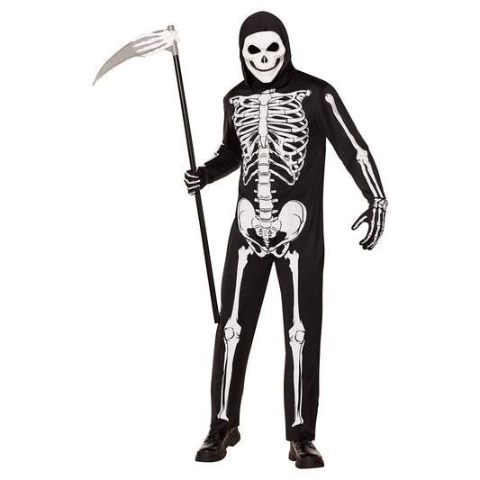 Adult Skeleton Jumpsuit BLACK AND WHITE