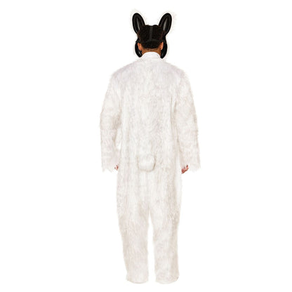 Adult LED Wire Evil Bunny Costume WHITE