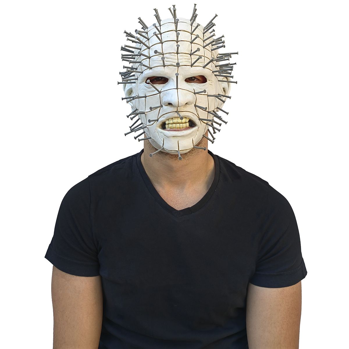 Adult Hellraiser Pinhead Full Mask WHITE/GREY