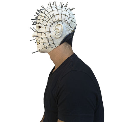 Adult Hellraiser Pinhead Full Mask WHITE/GREY