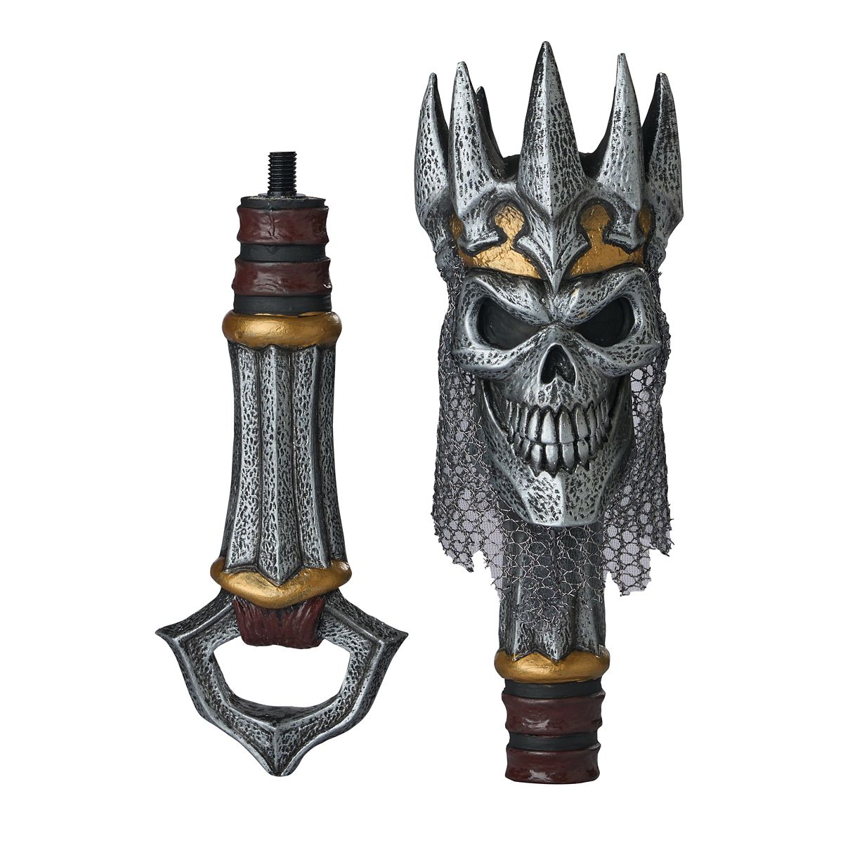 Wicked Skull King Scepter SILVER