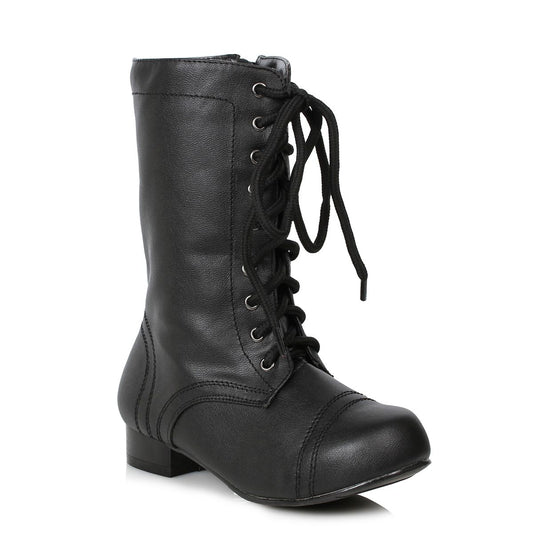 Kids Black Combat Boots BLACK