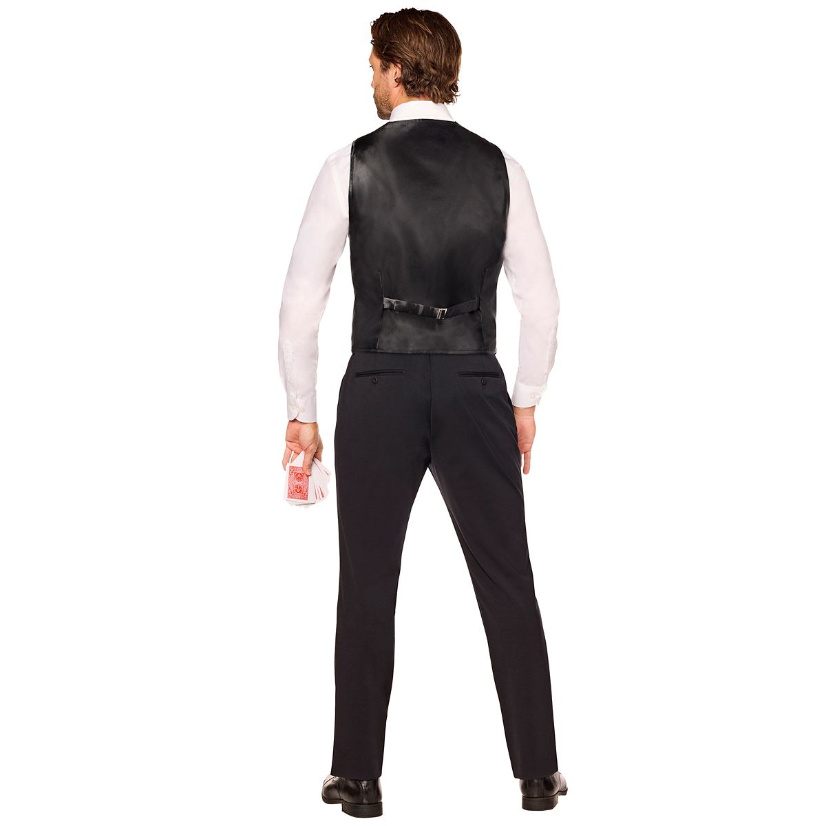 Adult Card Dealer Costume Kit BLACK AND SILVER