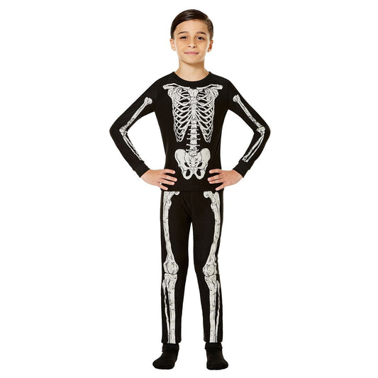 Kids Skeleton Pajama Set BLACK