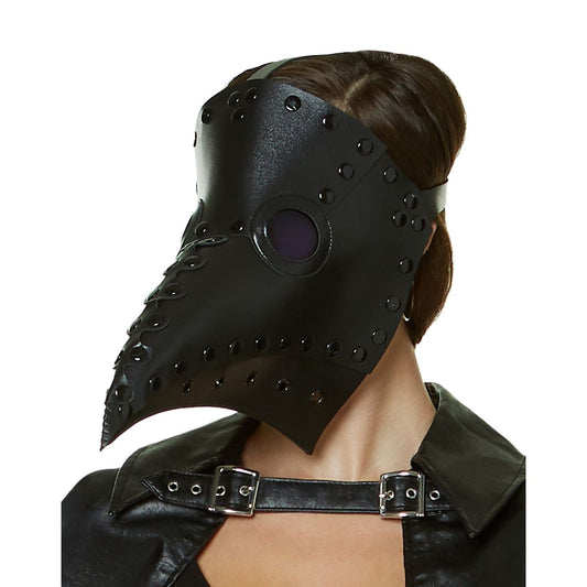 Long Plague Doctor Half Mask BLACK