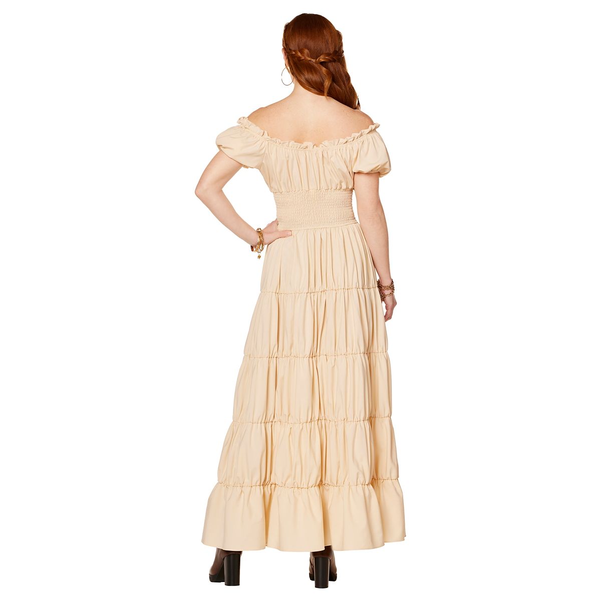Adult Beige Peasant Dress BEIGE