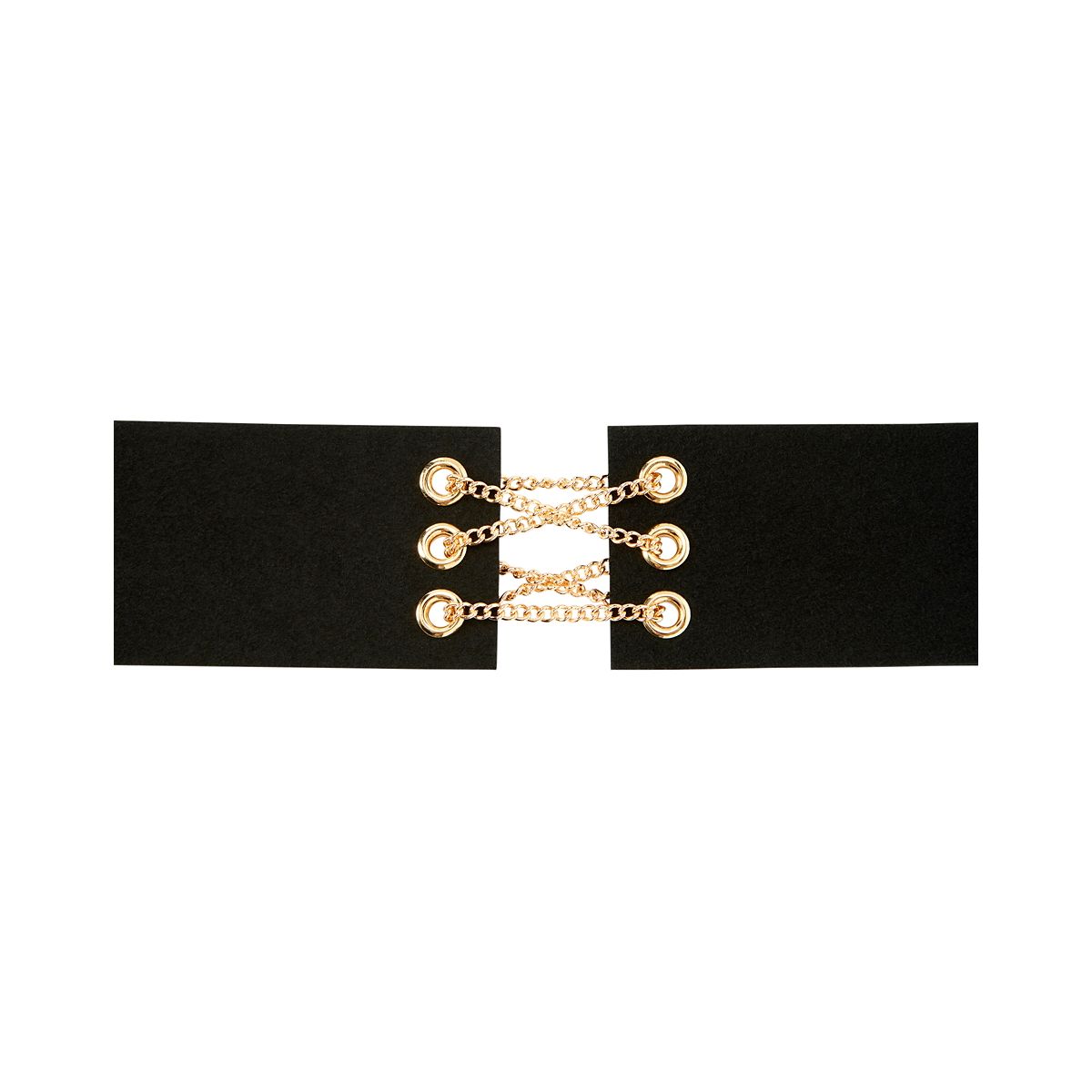 Lace Up Pirate Choker Necklace BLACK