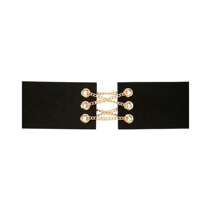 Lace Up Pirate Choker Necklace BLACK