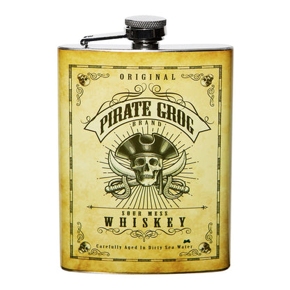 Pirate Flask - 8 oz. SILVER