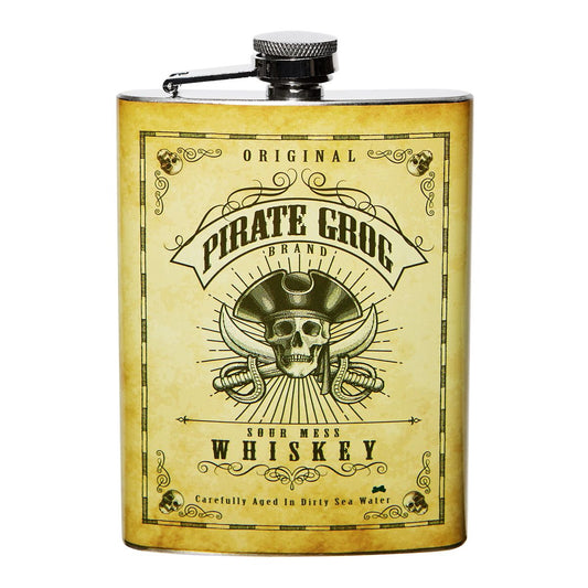 Pirate Flask - 8 oz. SILVER