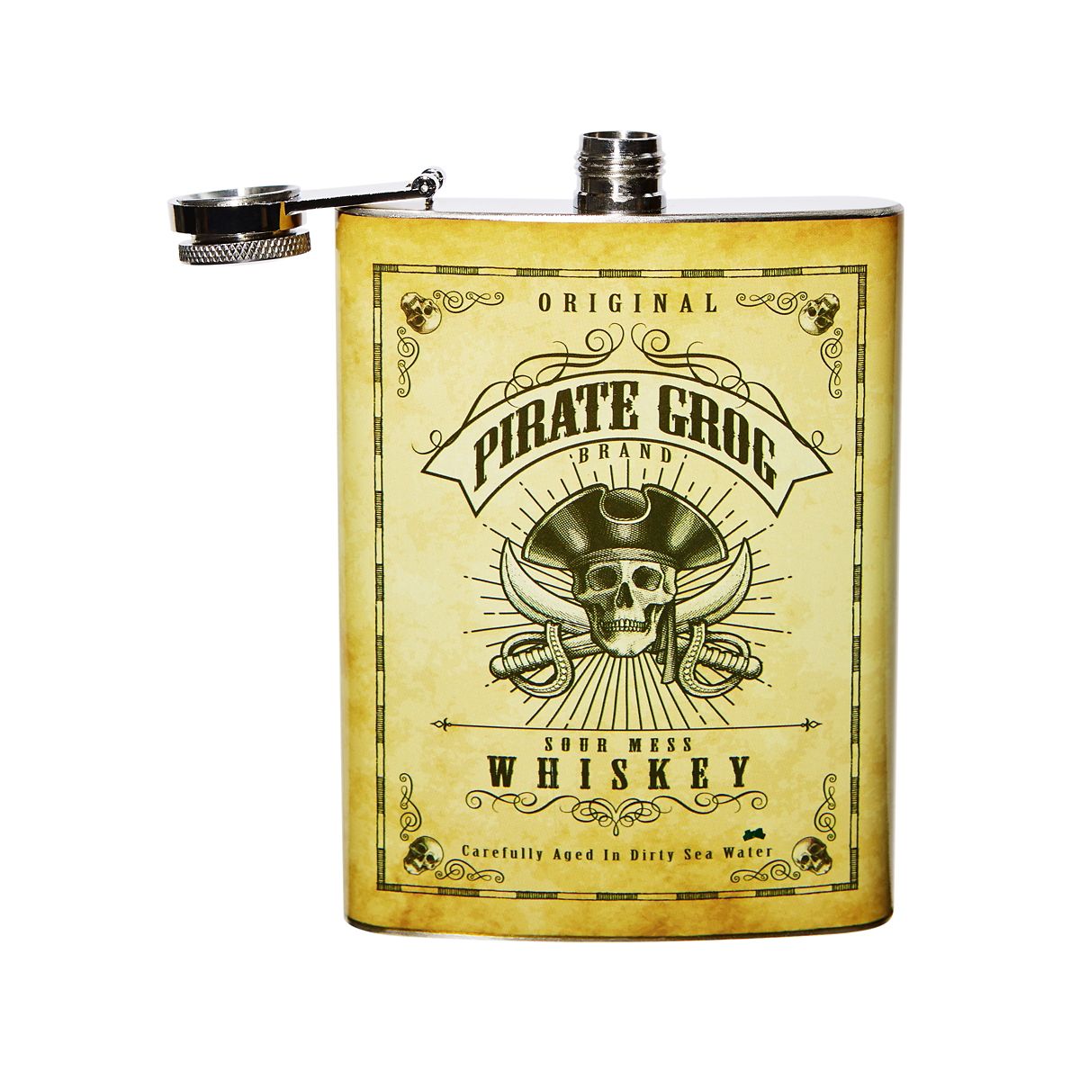 Pirate Flask - 8 oz. SILVER