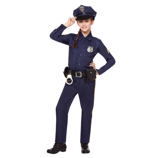 Kids Police Officer Costume Deluxe NAVY