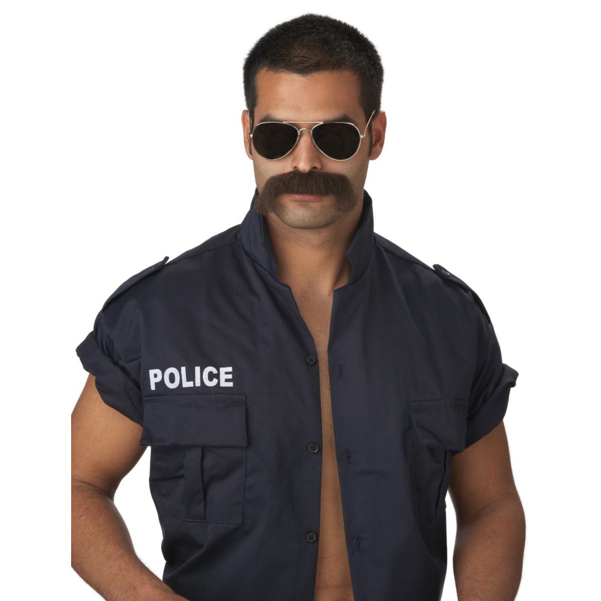 Brown Cop Mustache BROWN
