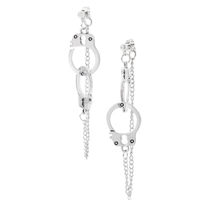 Handcuff Silver Earrings