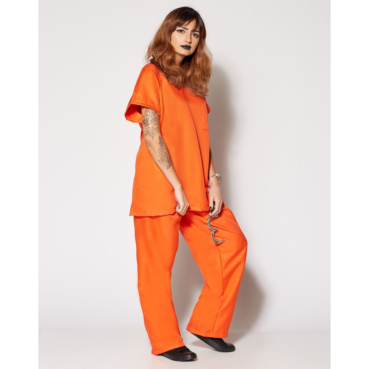 Adult Got Busted Orange Prisoner Costume ORANGE