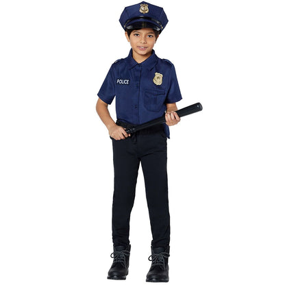 Kids Police Officer Costume Kit NAVY