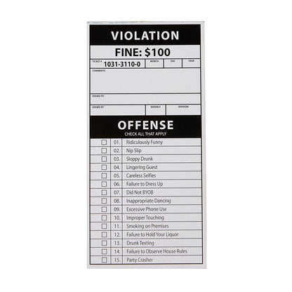 Halloween Party Violation Tickets