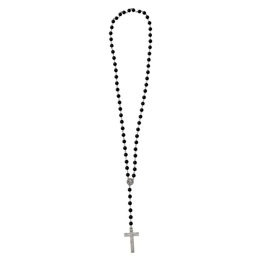 Rosary Bead Necklace BLACK