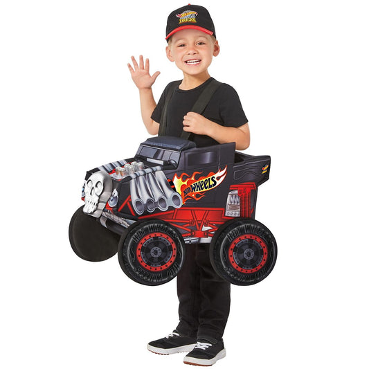 Toddler Bone Shaker Ride-Along Costume - Hot Wheels BLACK AND RED