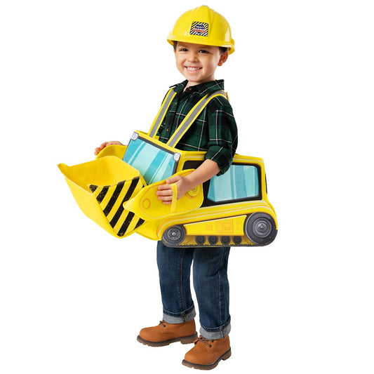 Toddler Ride-Along Bulldozer Costume YELLOW