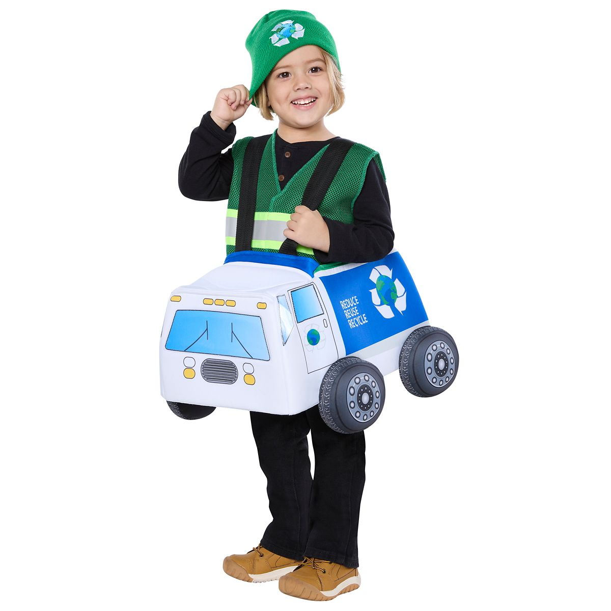Toddler Trash Truck Ride-Along Costume BLUE