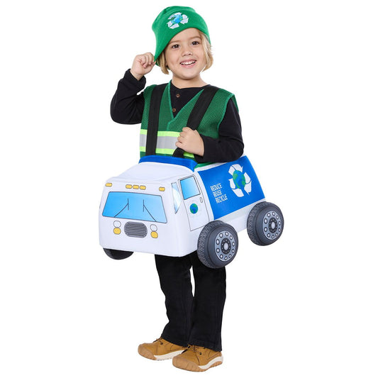 Toddler Trash Truck Ride-Along Costume BLUE