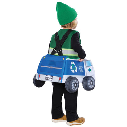 Toddler Trash Truck Ride-Along Costume BLUE