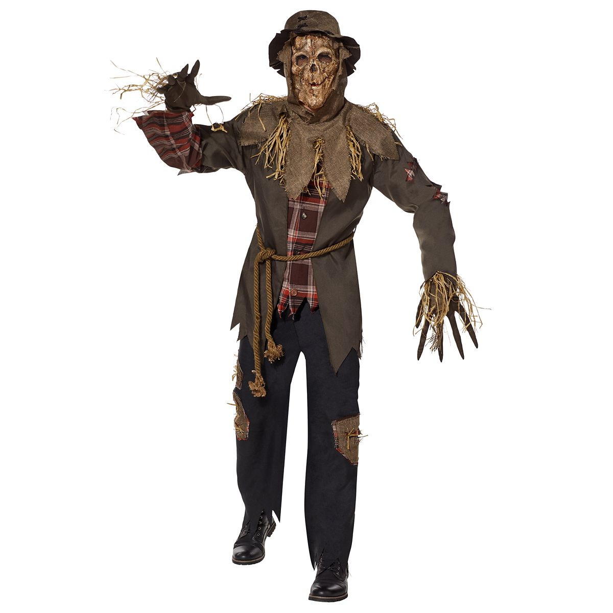 Adult Haunting Scarecrow Costume BROWN
