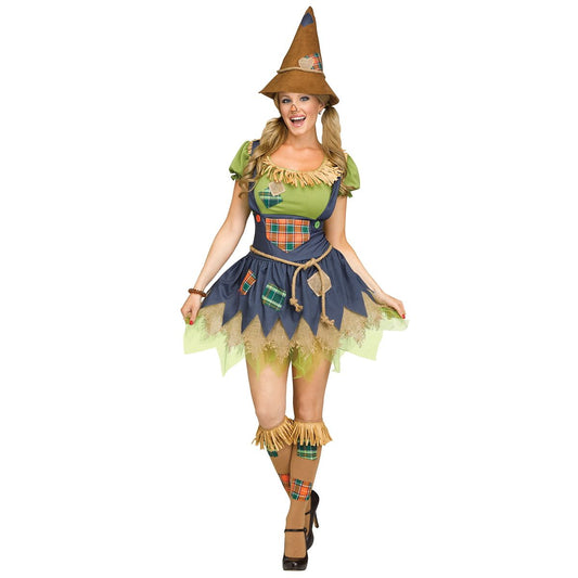 Adult Scarecrow Costume BLUE/GREEN