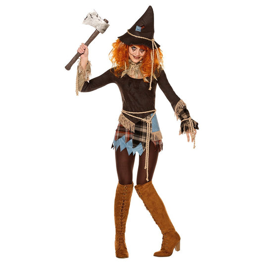 Adult Creepy Scarecrow Costume BROWN