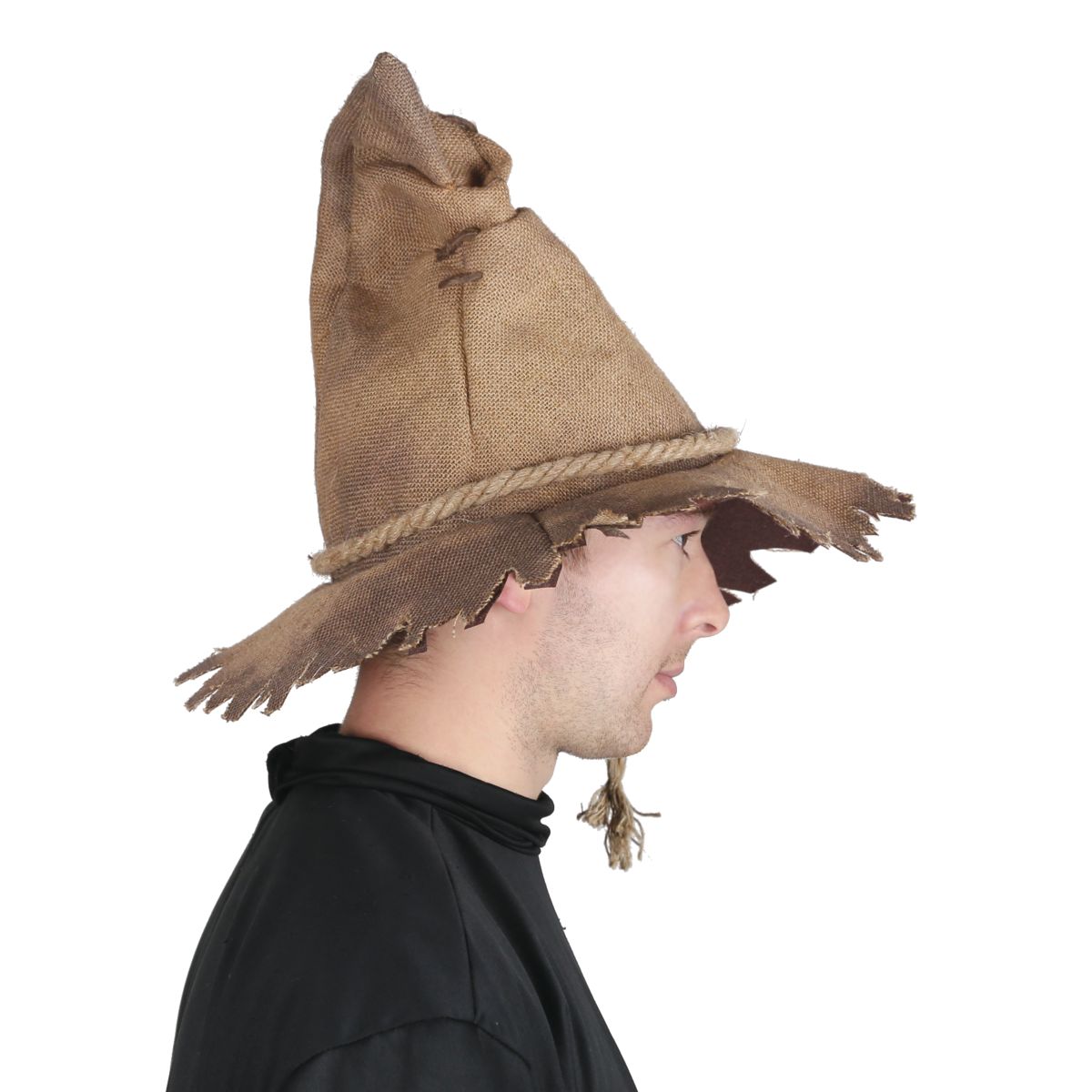 Burlap Scarecrow Hat BROWN