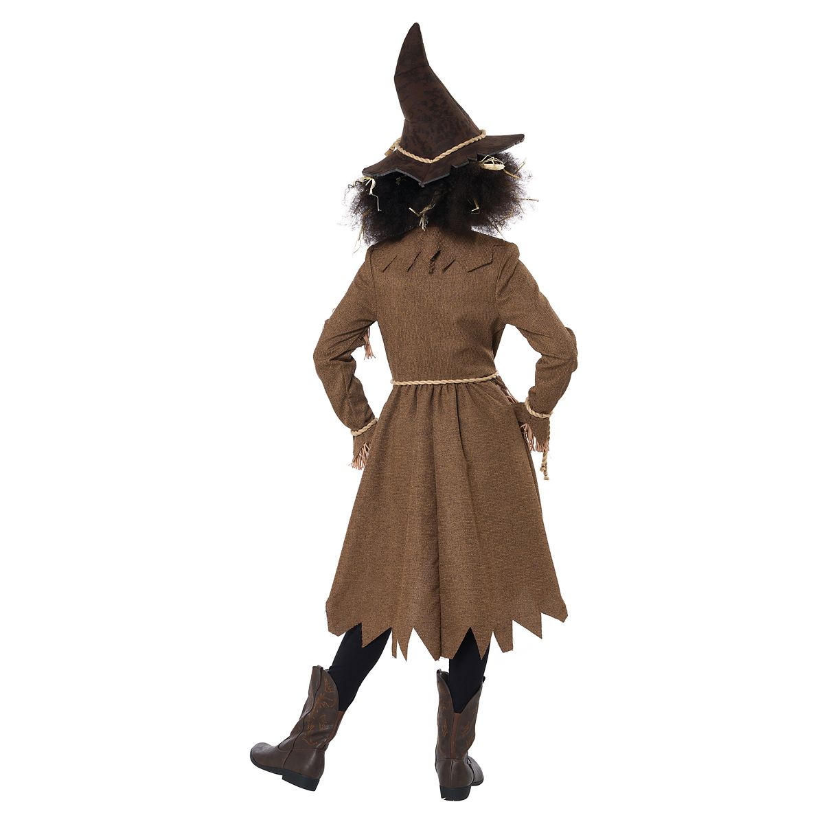 Kids Hay Girl Scarecrow Costume BROWN