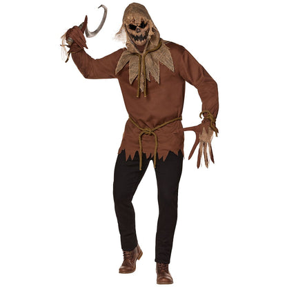 Adult Sinister Scarecrow Costume BROWN