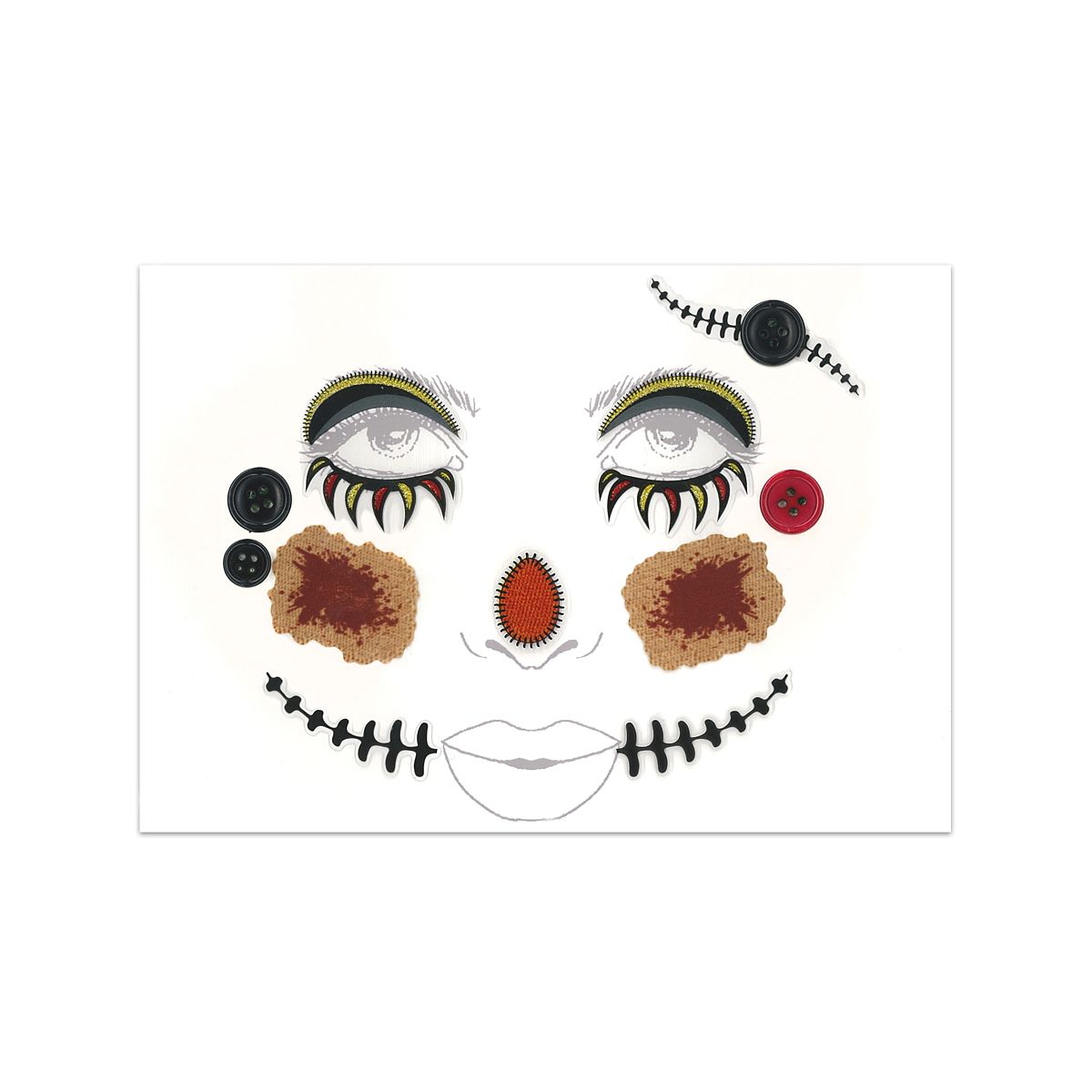 Scary Scarecrow Face Decal MULTI-COLOR