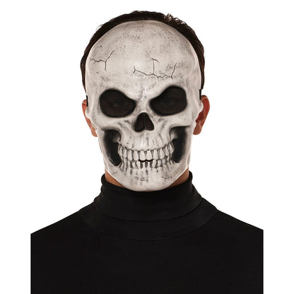 Sinister Skeleton Half Mask WHITE/GREY