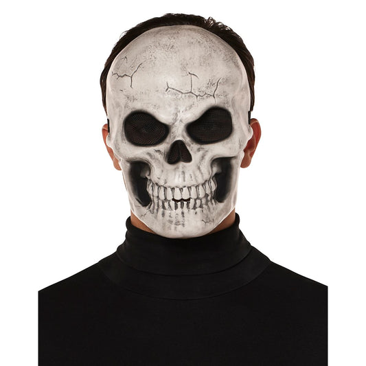 Sinister Skeleton Half Mask WHITE/GREY