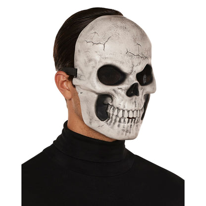 Sinister Skeleton Half Mask WHITE/GREY
