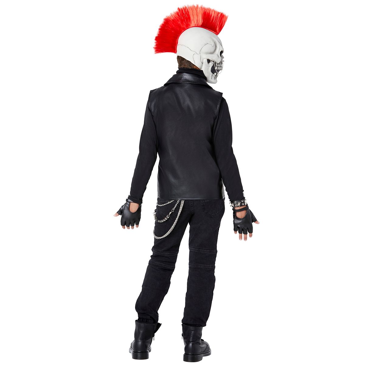 Kids Dark Rebel Punk Skeleton Costume BLACK