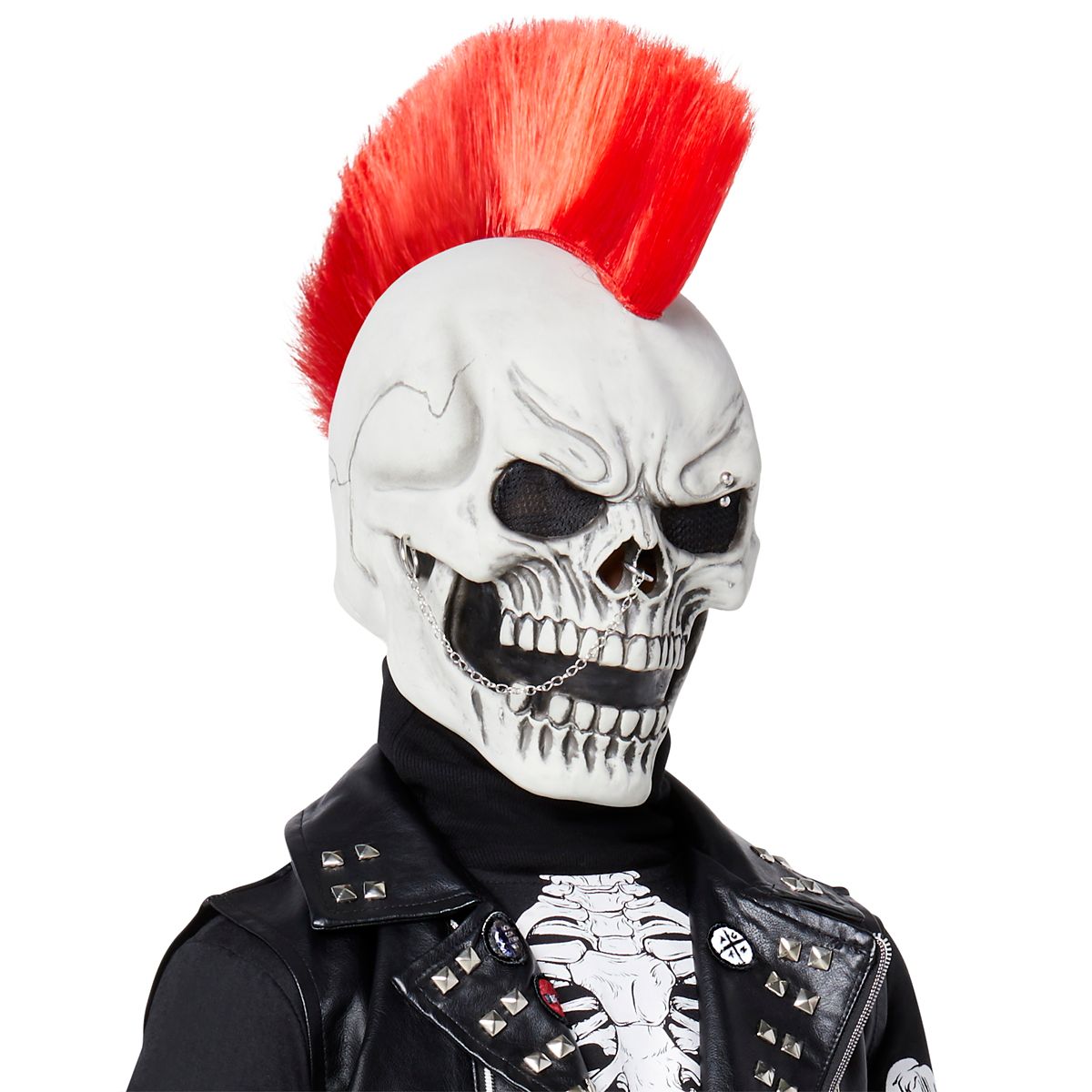 Kids Dark Rebel Punk Skeleton Costume BLACK