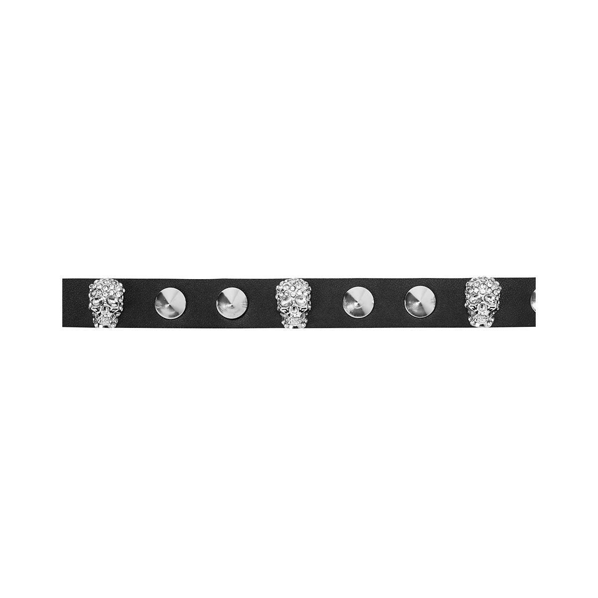 Skull Horror Punk Choker Necklace BLACK