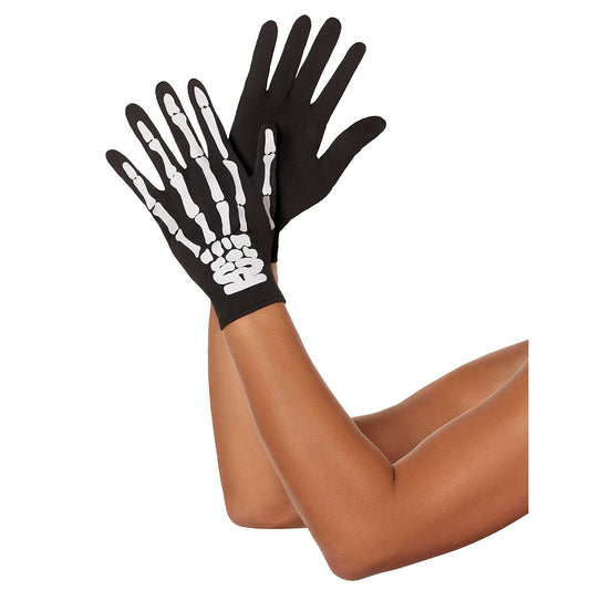 Black Skeleton Gloves BLACK