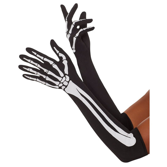Skeleton Arm Gloves BLACK